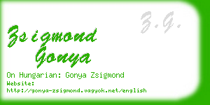 zsigmond gonya business card